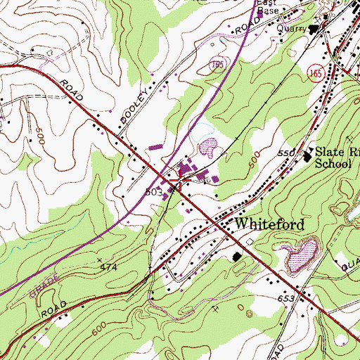 Topographic Map of Cambria, MD