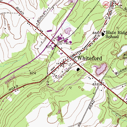 Topographic Map of Cambria United Methodist Church, MD