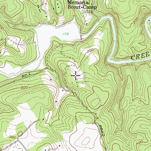 Topographic Map of Camp Oest, MD