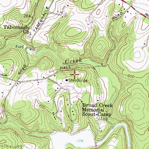 Topographic Map of Camp Saffran, MD