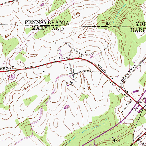 Topographic Map of Cherby-Maurlyn Estates, MD