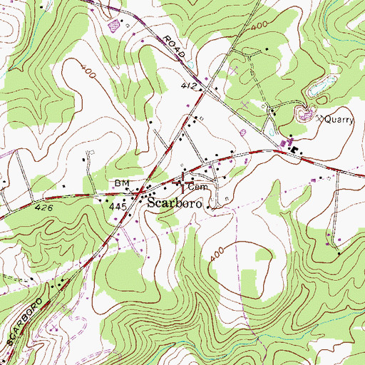 Topographic Map of Church of the Ascension, MD