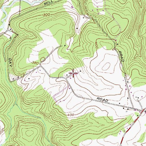 Topographic Map of Day Meadows, MD