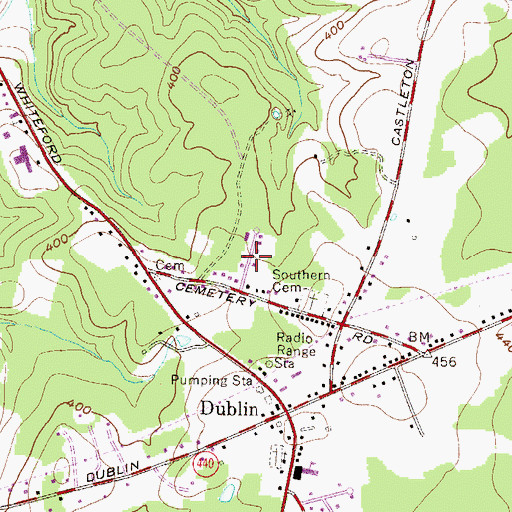 Topographic Map of Deerfield, MD