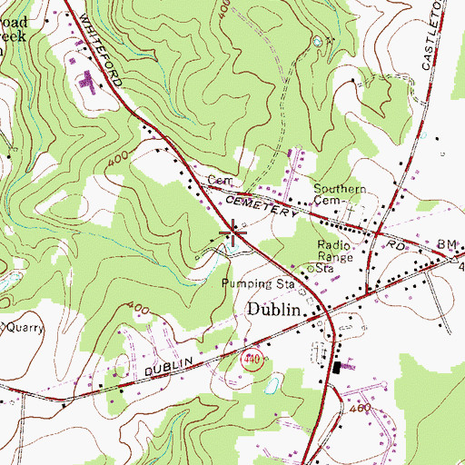 Topographic Map of Dublin Dell Park, MD