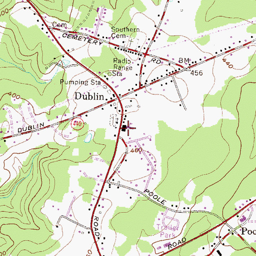 Topographic Map of Dublin Elementary School, MD