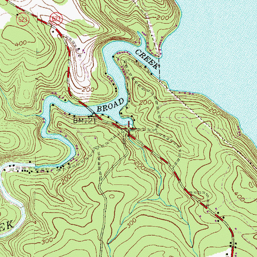 Topographic Map of Flintville (historical), MD