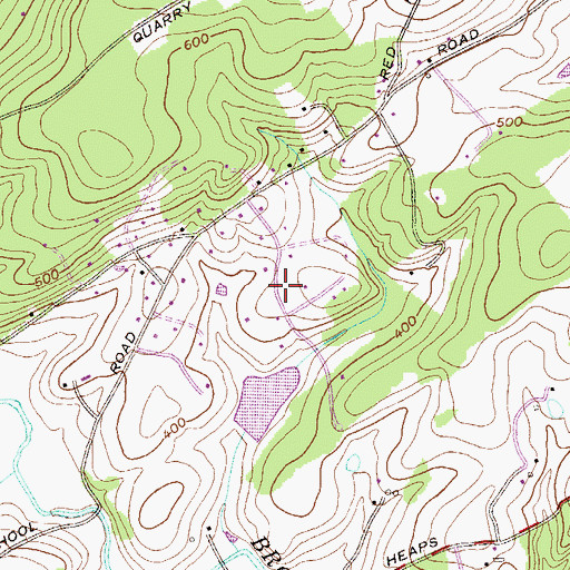 Topographic Map of Grande View Farms, MD