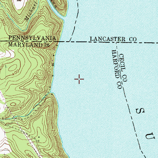 Topographic Map of Long Island (historical), MD