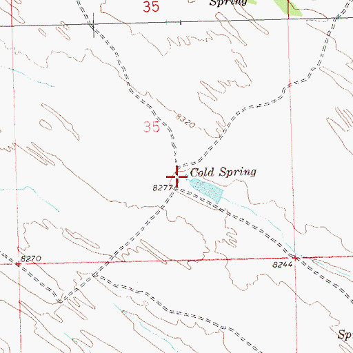 Topographic Map of Cold Spring, CO