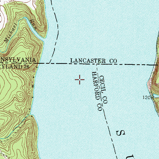 Topographic Map of Mutton Island (historical), MD
