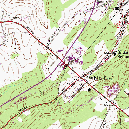 Topographic Map of Penn Marr Plaza Shopping Center, MD