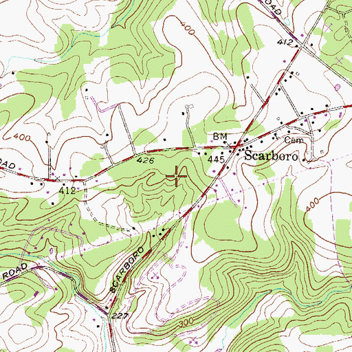 Topographic Map of Scarboro Conservation Area, MD