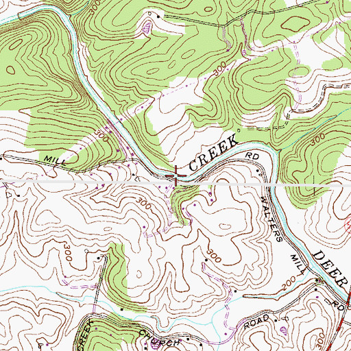 Topographic Map of Shawnee, MD