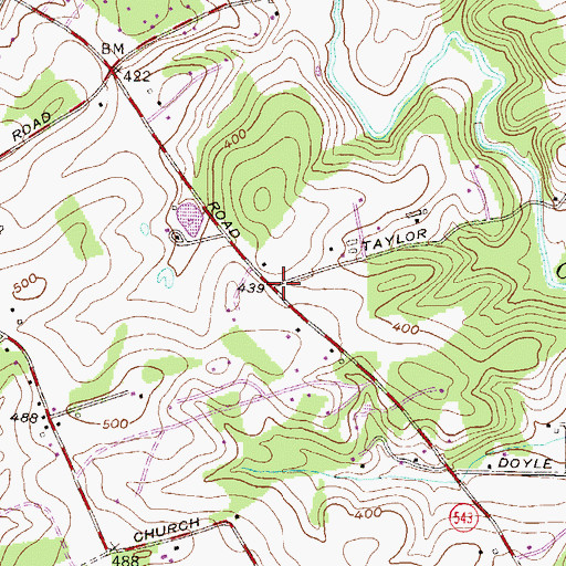 Topographic Map of Viking Highlands, MD