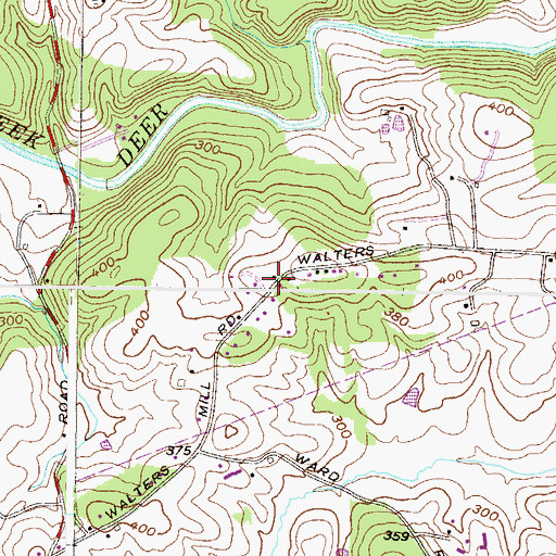 Topographic Map of Delano Acres, MD