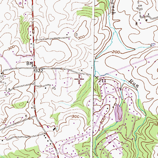 Topographic Map of Allendale Estates, MD