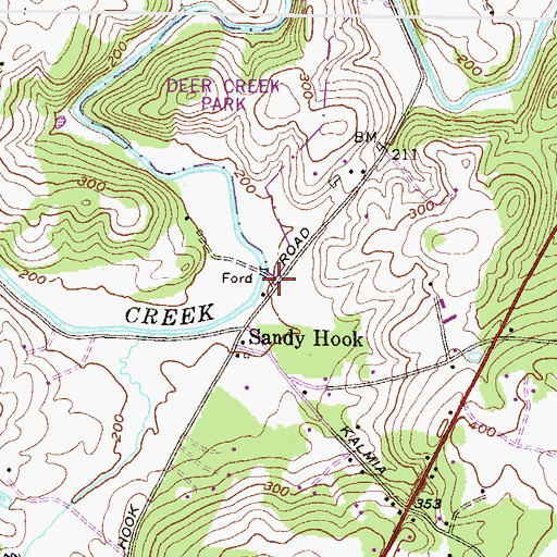 Topographic Map of Allibone (historical), MD