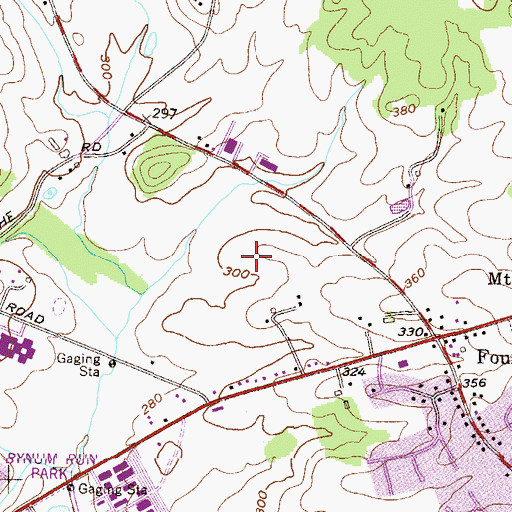 Topographic Map of Amyclae Estates, MD