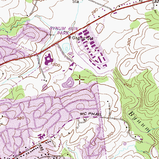 Topographic Map of Aquila Scott Park, MD