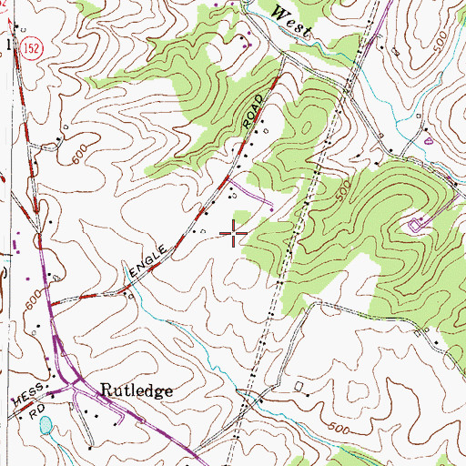 Topographic Map of Bakersfield, MD