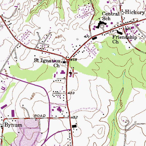 Topographic Map of Bel Air Church of the Nazarene, MD
