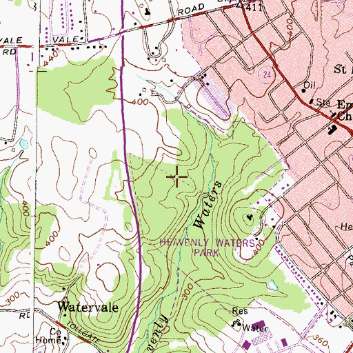 Topographic Map of Bel Air Courthouse Historic District, MD