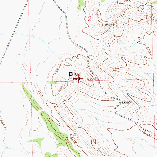 Topographic Map of Blue Hill, CO