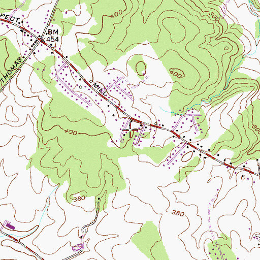 Topographic Map of Big Woods, MD