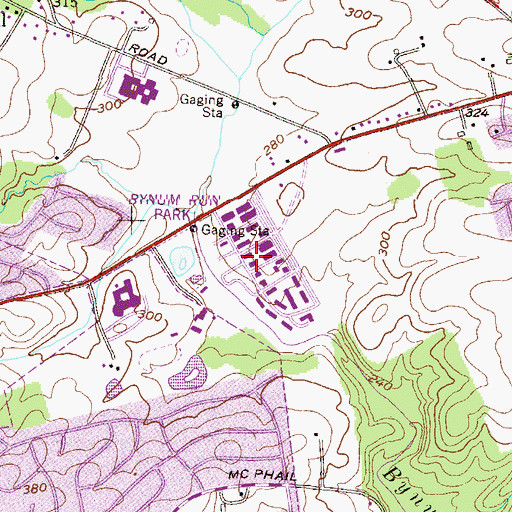 Topographic Map of Brierwood, MD