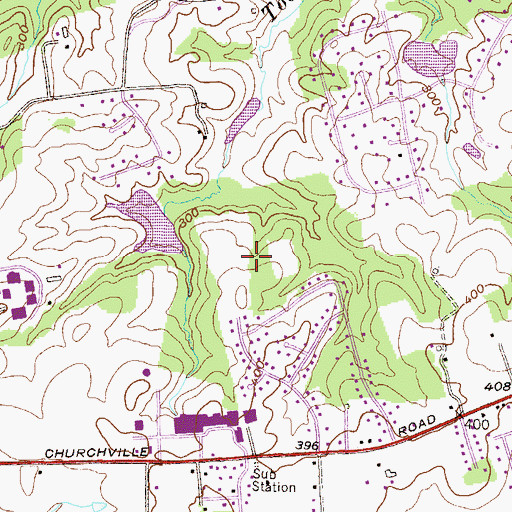 Topographic Map of Campus Valley Estates, MD
