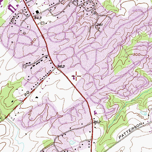 Topographic Map of Christ Our King Presbyterian Church, MD