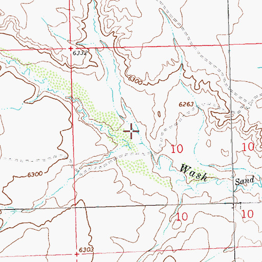 Topographic Map of North Fork Sand Wash (Not Official), CO