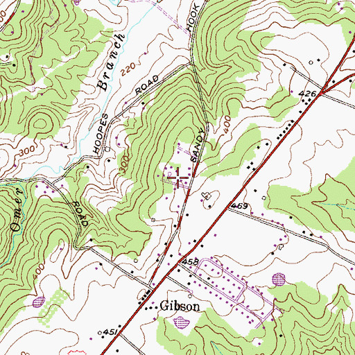 Topographic Map of Coffman, MD