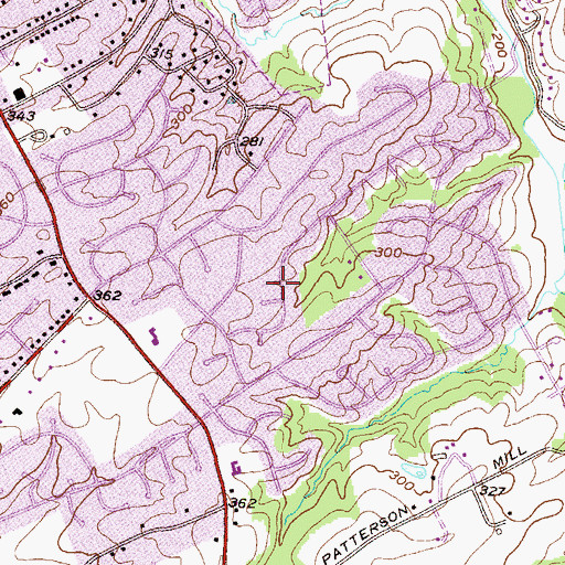 Topographic Map of Colonial Acres, MD