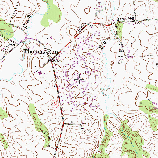 Topographic Map of Cool Spring, MD