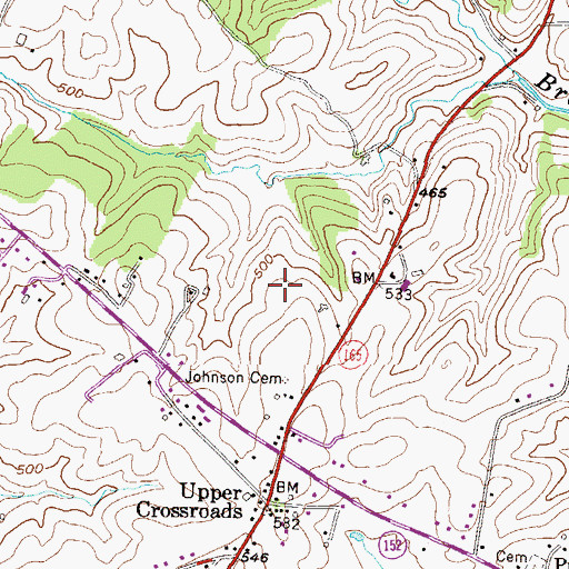 Topographic Map of Cross Country Estates, MD