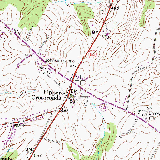 Topographic Map of Cross Roads Station Shopping Center, MD