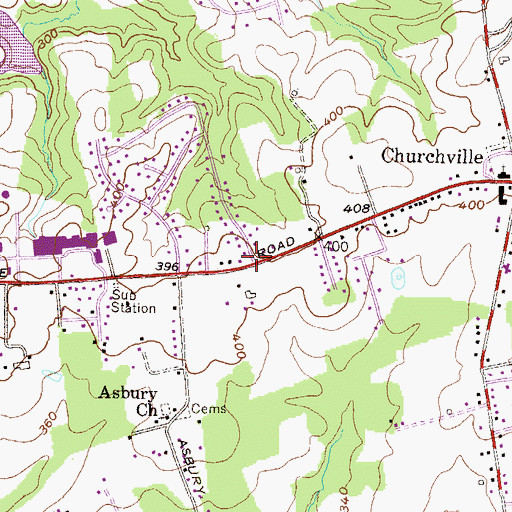 Topographic Map of Deerhaven, MD