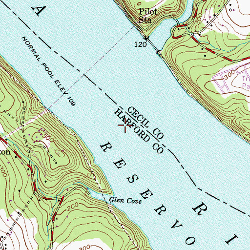 Topographic Map of Dutch Island (historical), MD