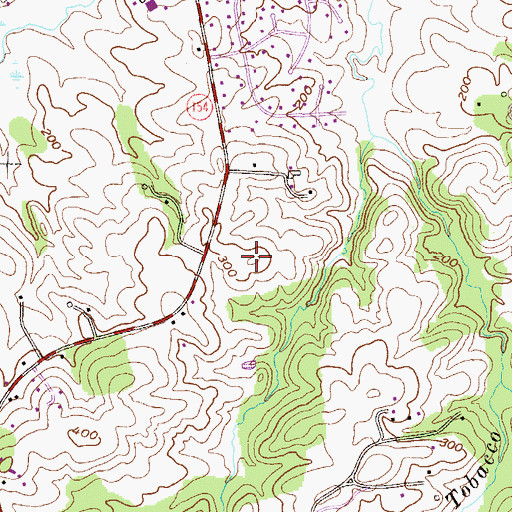 Topographic Map of Eagle Estates, MD