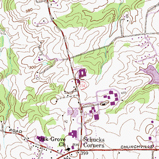 Topographic Map of Edwin Booth Theatre, MD