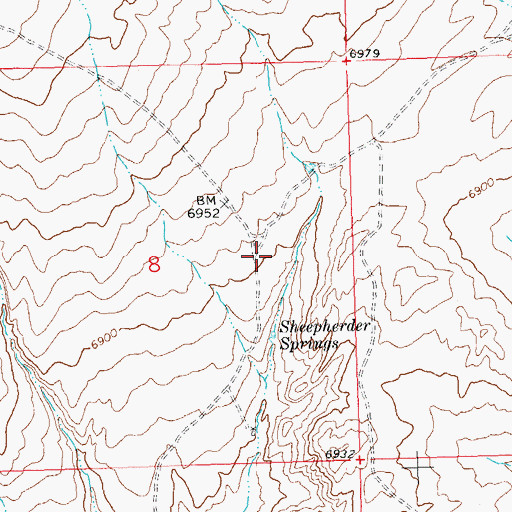 Topographic Map of Sheepherder Springs, CO