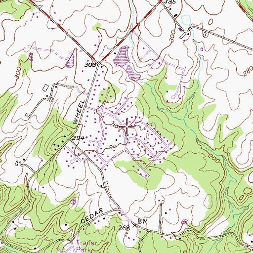 Topographic Map of Fairway, MD