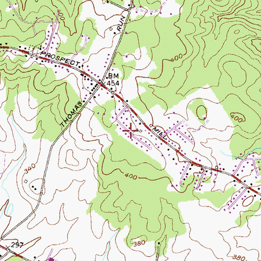 Topographic Map of Fairwood Heights, MD