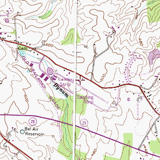 Topographic Map of Forest Hill Industrial Airpark, MD