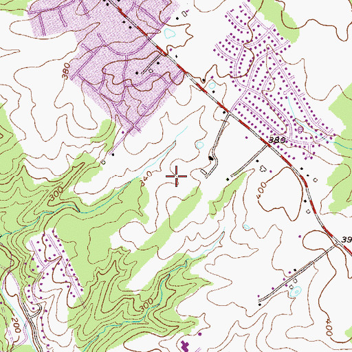 Topographic Map of Fountain Glen, MD