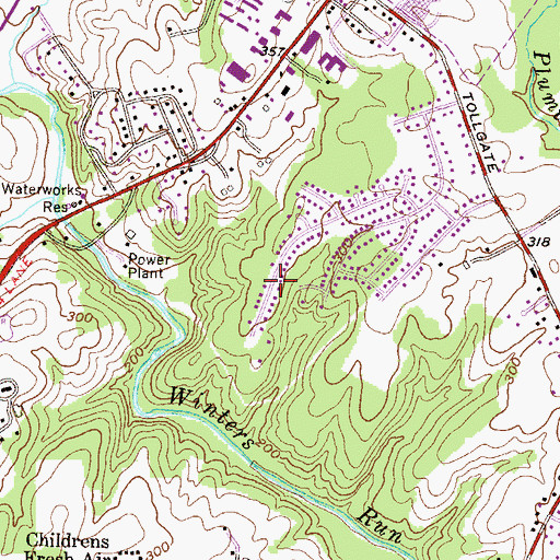 Topographic Map of Fox Bow, MD