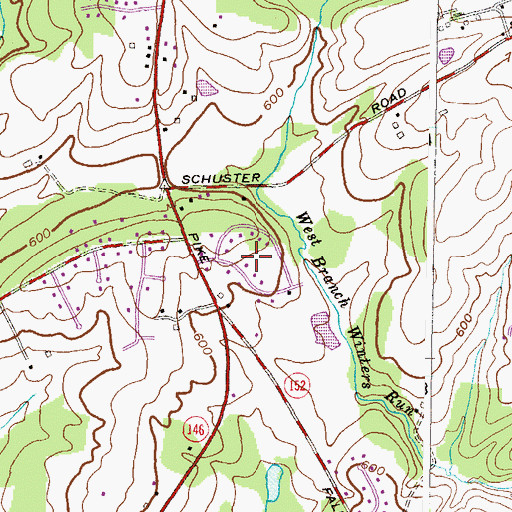 Topographic Map of Fox Meadows, MD