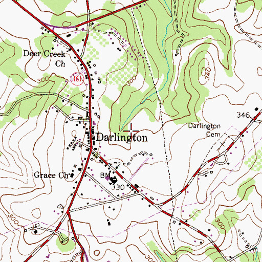 Topographic Map of Francis Silver Park, MD